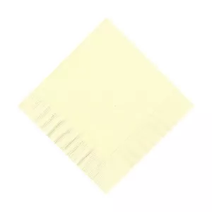 50 Plain Solid Colors Beverage Cocktail Napkins Paper - Ivory - Picture 1 of 2