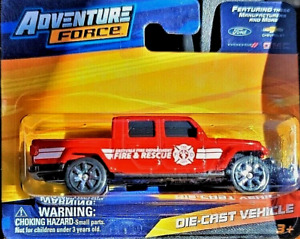 ADVENTURE FORCE MAISTO JEEP GLADIATOR FIRE & RESCUE RED 1:64 DIECAST