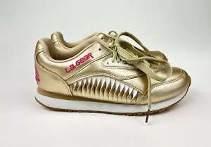LA Gear Womens Shoes Flame Size 7 Gold and Pink low top 2017 - Picture 1 of 11