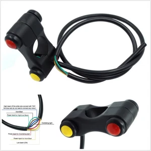 3-Buttons 12V Motorcycles 7/8" Handlebar Switch Headlight Brake Fog Lamp ON-OFF - Picture 1 of 8