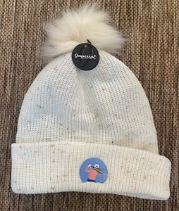 NEU IMPERIAL Beanie Bommel gefütterter Strick Wintermütze SANKATY HEAD GOLF CLUB weiß - Bild 1 von 6