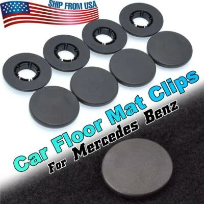 4PC Floor Mat Clips For Mercedes Benz Retention Button Carpet Clamps Fastener - Image 1 of 4