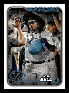 2024 Topps Series 2 JOSH BELL GOLDEN MIRROR IMAGE VARIATION SSP #689 MARLINS - Picture 1 of 2