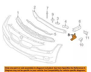 BMW OEM Front Bumper Grille Grill-Lower Bracket Right 51117289910 - Picture 1 of 2