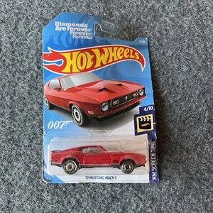 Hot Wheels Red '71 Mustang Mach 1 Diamonds are Forever 007 James Bond Tiffany - Picture 1 of 2