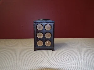 VINTAGE / ANTIQUE ARCADE Cast Iron World Time Still Bank w/ cardboard insert - Picture 1 of 6