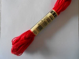 DMC Perle 5 Cotton 5g Skein Red "321" - Picture 1 of 1