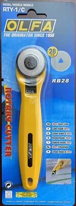 Olfa 28mm Rotary Cutter, Made in Japan, Model RTY-1/C, TRACKED POSTAGE - Imagen 1 de 2