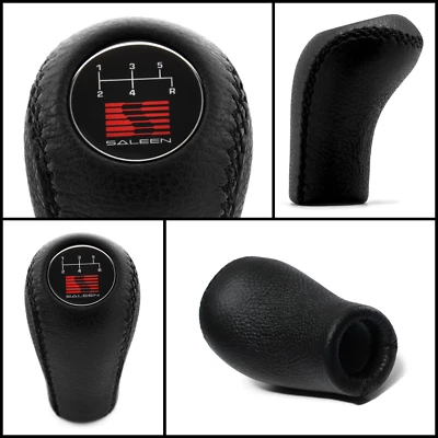 FORD MUSTANG COBRA 1979-2004 SALEEN EMBLEM SHIFT KNOB MT 5 SPEED GENUINE LEATHER - Image 1 of 4