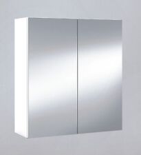 Armario con espejo para baño o aseo, colgante, blanco 60x65x21cm