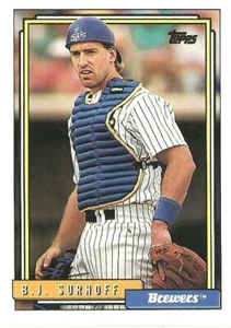 B.J. Surhoff Milwaukee Brewers #718 - Topps Casi Nuevo-Nuevo Nuevo 1992 - Imagen 1 de 2