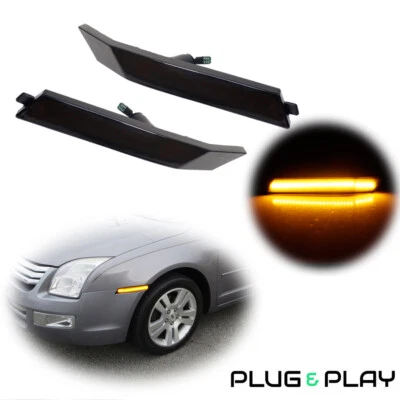 Smoked Amber Front Fender Side Marker Lights For 06-09 Ford Fusion Mercury Milan - Image 1 of 4