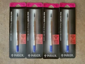 Parke Permanent Ink Tintenrollermine blau feine Spitze - 30223 - 4er Pack L3-4 - Bild 1 von 2