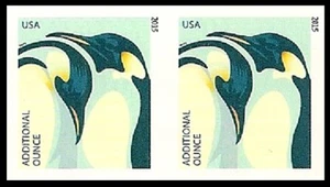 US 4989a Penguins Zusatzunze Imperf NDC Horz Paar MNH 2015 - Bild 1 von 1