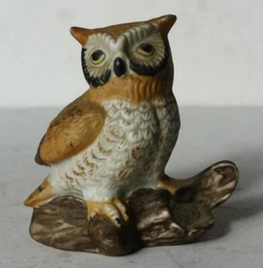 Estatuilla de búho rama de árbol encaramada 1979 Enesco cerámica porcelana pintada a mano de colección - Imagen 1 de 1
