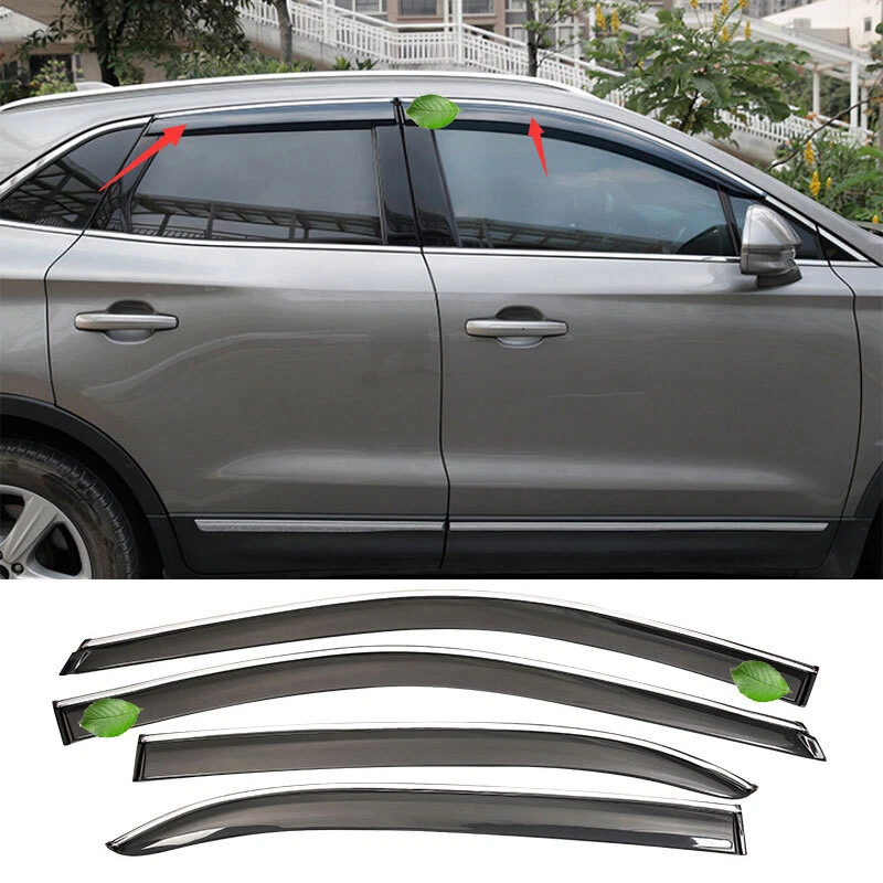 Visera de ventana Ventilación Parasol Protector de lluvia Visera de puerta para Lincoln MKC 15-2019 Negra Foto 1 de 4