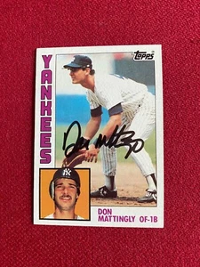 1984, Don Mattingly, "Autographed" Topps "Rookie" Card (Scarce/Vintage) Yankees - Picture 1 of 2
