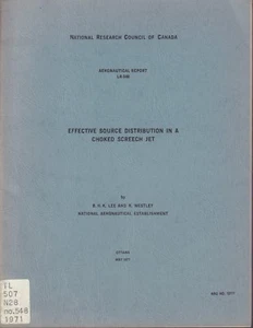Effective Source Distribution,Choked Screech Jet May 1971 FAA Library 090617FAA3 - Picture 1 of 1