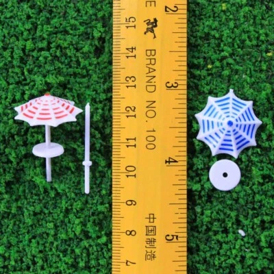 TYS13150 16pcs Model Train Sun Umbrella Parasol 1:150 N Scale Garden Sea Beach - Image 1 of 3
