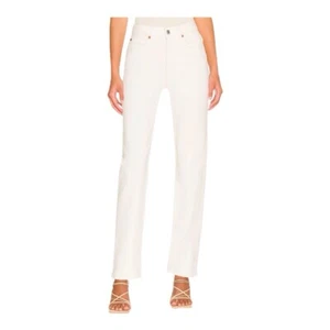 Re/Done 70s Ultra High Rise Stove Pipe Jeans In Vintage White Size 30 NWT - Picture 1 of 8