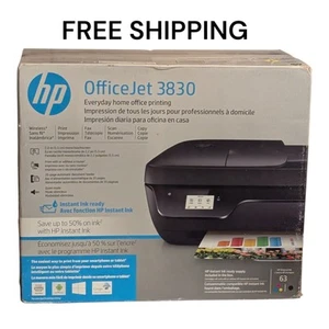 HP OfficeJet 3830 Wireless Printer Fax Scan Copy All-In-One New In Box - Picture 1 of 5