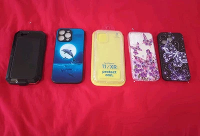 5 Pack iPhone Cases for IP 12pro(6.1), IP 15pro, IP 11/XR, IP 15pro Max,IP... - Image 1 of 4