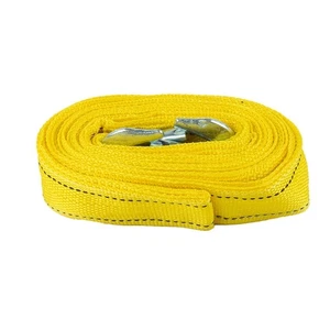 Heavy Duty 5-Ton Car Tow Cable Towing Pull Rope Strap Hooks For Recovery 4-Meter - Picture 1 of 17