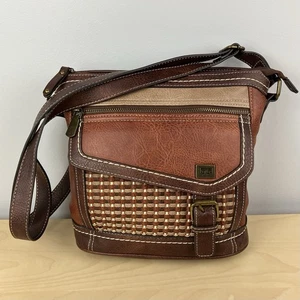 BOC Born Concept Amherst Brown Vegan Leather Crossbody Purse Bag - Picture 1 of 18
