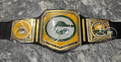 Green Bay Packers NFL Championship Belt Adult Size 4mm Brass - Image 1 of 4