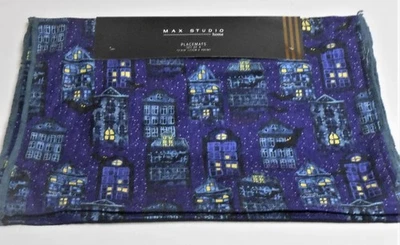 Max Studio Home Halloween Print City Lights Set of 4 Placemats 13" x 19" - Image 1 of 4