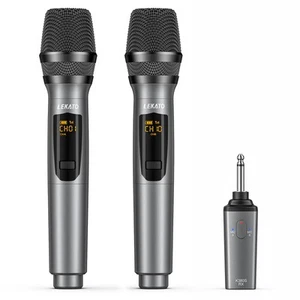 Rechargeable Wireless Microphone Dynamic Microphone UHF LEKATO Microphone Wirele - Picture 1 of 7