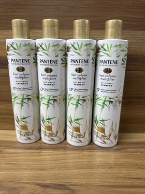 LOT OF 4--Pantene Nutrient Blends HAIR VOLUME MULTIPLIER SHAMPOO w/Bamboo - Image 1 of 2
