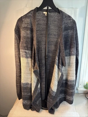 Sonoma Earthy Southwest Stripe Cascade Waterfall Front Cardigan medium - Image 1 of 4