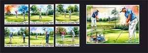Estampillas. Bloque Golf Deportivo + 6 Sellos Perforados NUEVO AÑO 2025 - Imagen 1 de 1