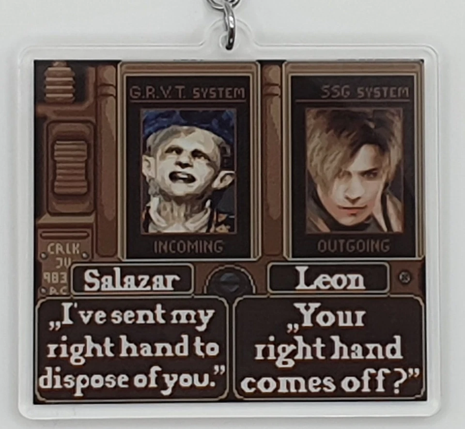 Leon Kennedy Keychain, Resident Evil, Biohazard, Acrylic, Gaming, Game, Capcom - Image 1 of 3