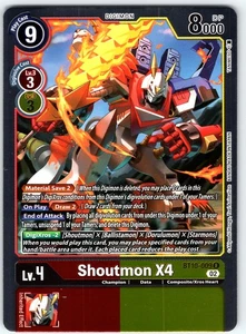 Shoutmon X4 Rare Xros Encounter Pre-Release Cards  BT10-009 R NM - Picture 1 of 1