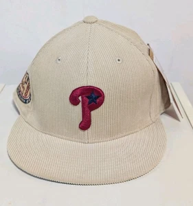 Mitchell & Ness MLB TEAM CORD FITTED PHILLIES 2004 Size 8 Cream Corduroy  - Picture 1 of 6