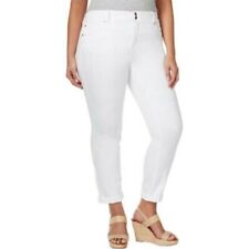 Inc International Concepts White BOYFRIEND Jeans Slim Tech Fit Size 24w