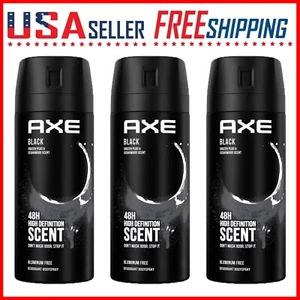 Axe Spray Black Men Deodorant Body Protection Frozen Pear 150ml (5 oz) x 3 Pack - Picture 1 of 9