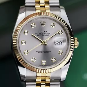 Rolex Datejust 36mm Box & Papers Grey Diamond Dial Jubilee Concealed Ref. 116233 - Picture 1 of 15
