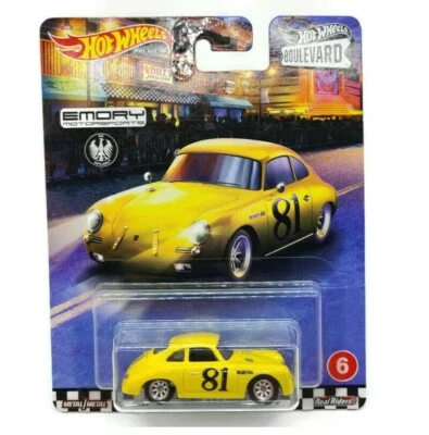 hotwheels 1/64 🇨🇵  Boulevard , Porsche 356 Outlaw Jaune#6 - Photo 1/4