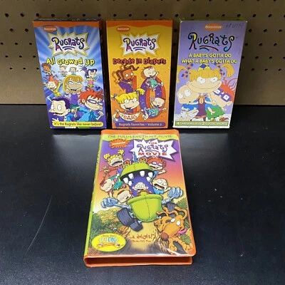 4 VHS MOVIE LOT-The Rugrats Movie (1999),Decade In Diapers,All Growed Up,A Babys - Image 1 of 4