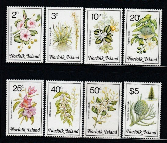 NORFOLK ISLAND Local Flowers I MNH set - Image 1 of 1