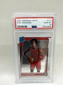 2021 Donruss Optic Ayo Dosunmu RC Holo PSA 10 Gem Mint #171 Rookie - Picture 1 of 2
