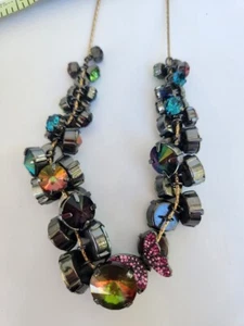 Betsey Johnson You Give Me Schmetterlinge Cluster lange auffällige Statement-Halskette - Bild 1 von 10