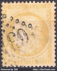 FRANCE CERES 40c ORANGE N° 38 AVEC OBLITERATION GC  - Picture 1 of 2