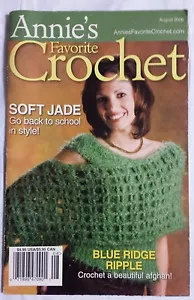 Annies Favorite Crochet Magazine agosto 2006 afgano doily almohada pulsera envoltura - Imagen 1 de 2