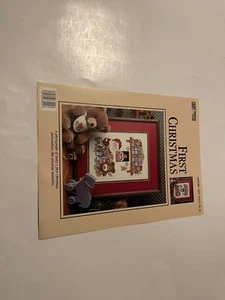 1992 Vintg Leisure Arts Counted Cross Stitch Pattern 83024 First Christmas 10060 - Picture 1 of 1