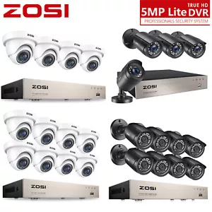 ZOSI H.265+ 8CH 2MP Überwachung Kamera Set Außen DVR CCTV HD Sicherheit Kamera - Bild 1 von 38