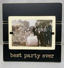 Mud Pie Home Wedding Collection "Best Party Ever" Photo Picture Frame 4" x 6"